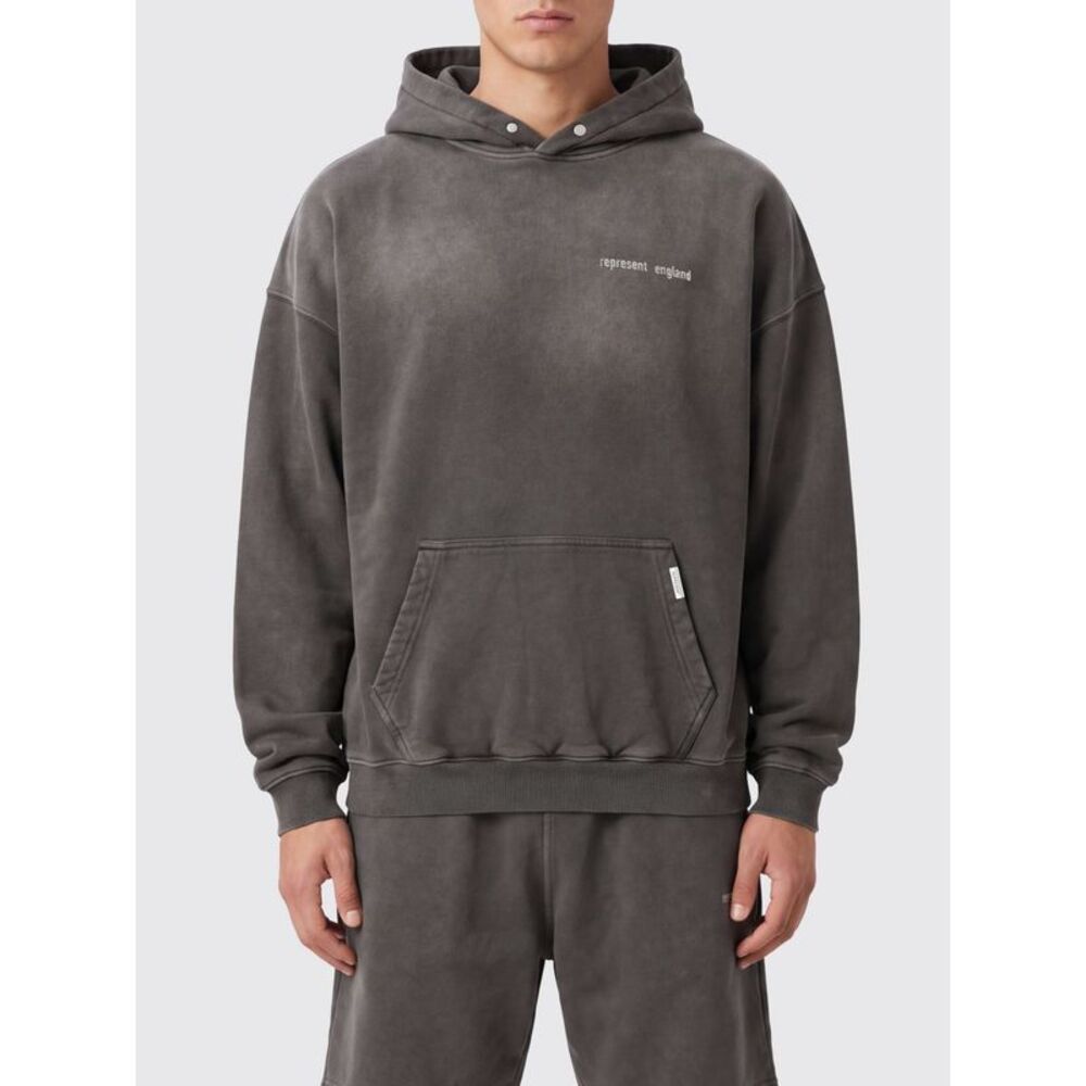 Represent Men Relaxed Fit Cotton Hoodie Represent With Back Logo